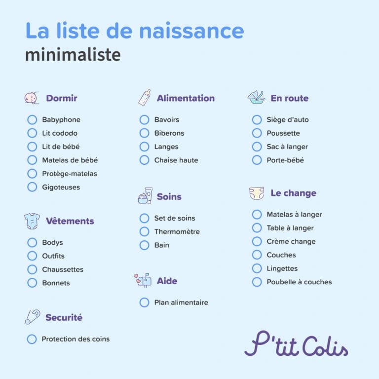 La liste de naissance minimaliste P